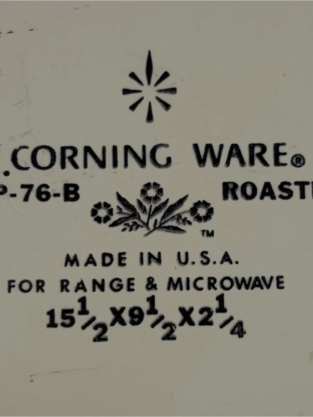 Vintage Corningware Cornflower Roasting Pan P-76